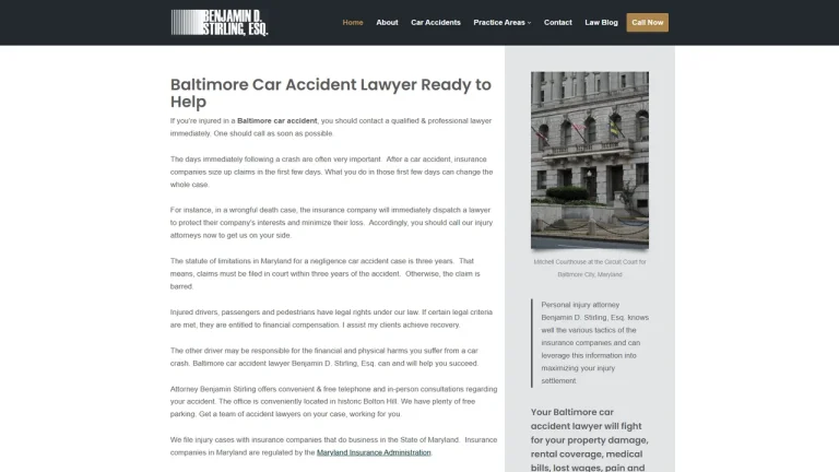 Benjamin D. Stirling, Esq. - Baltimore, MD - Attorney in Baltimore