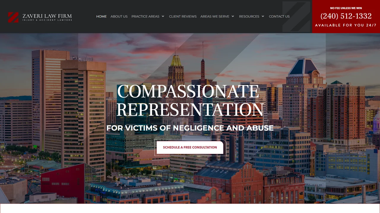 Zaveri Law Firm Injury & Accident Lawyers - Baltimore, MD office in Baltimore, Maryland