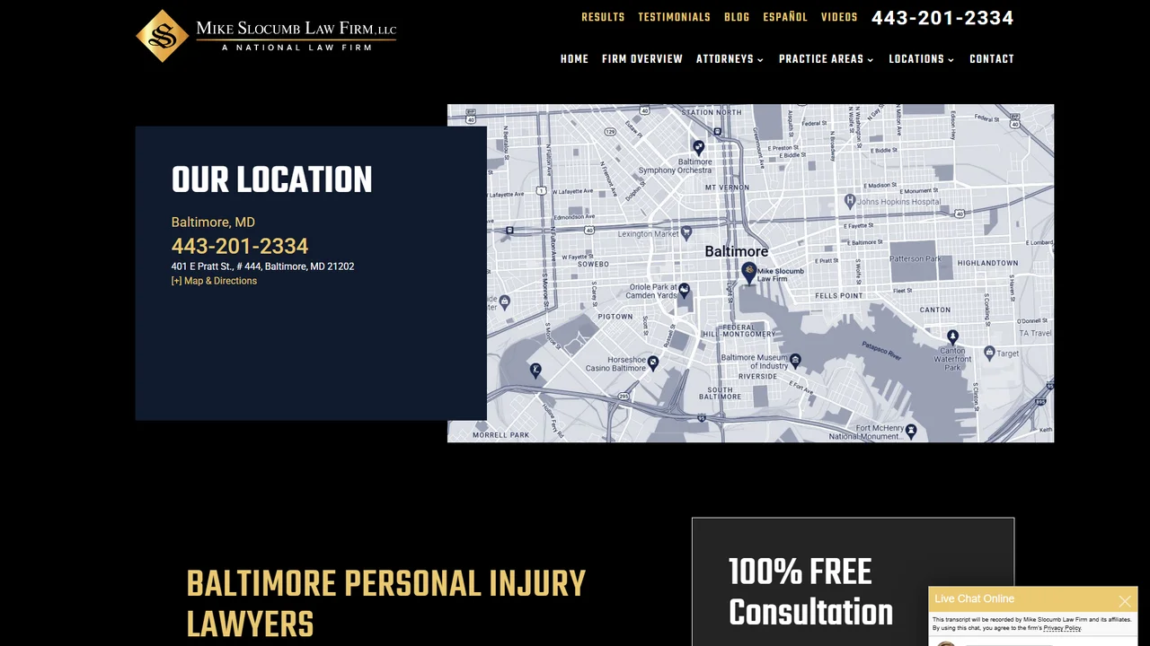 Mike Slocumb Law Firm - Baltimore, MD office in Baltimore, Maryland