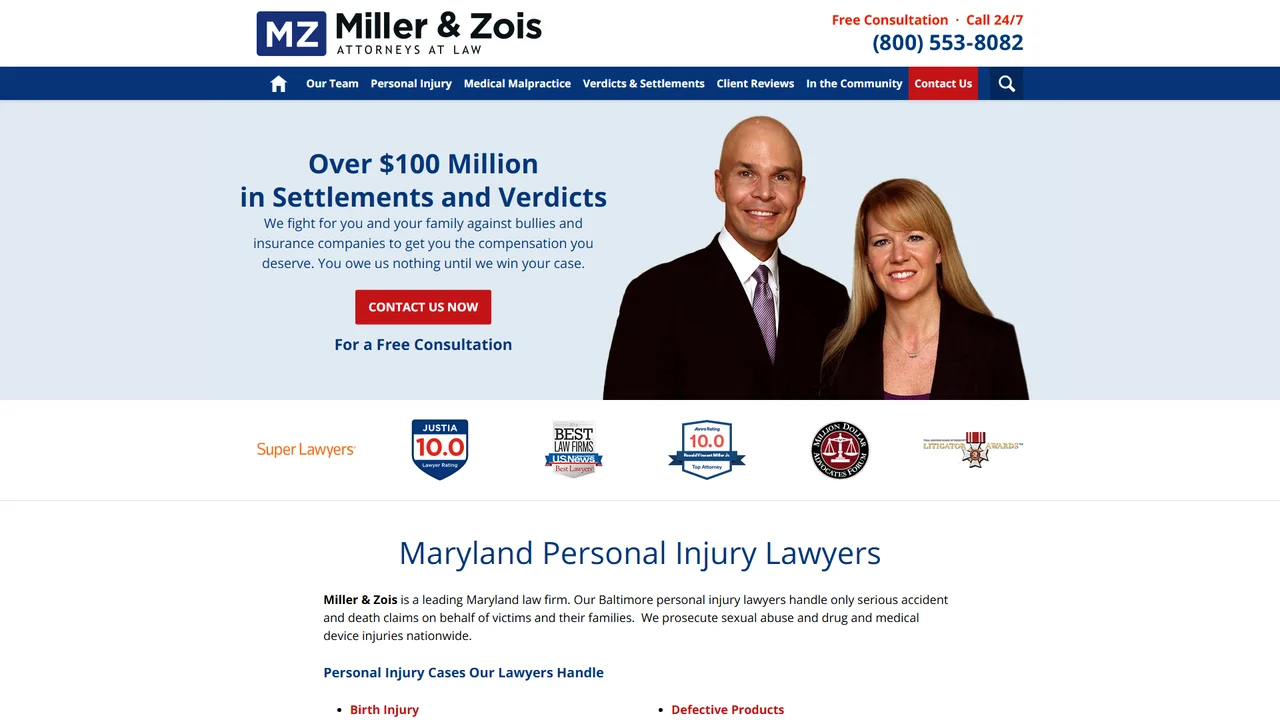 Miller & Zois, Attorneys at Law - Baltimore, MD office in Baltimore, Maryland