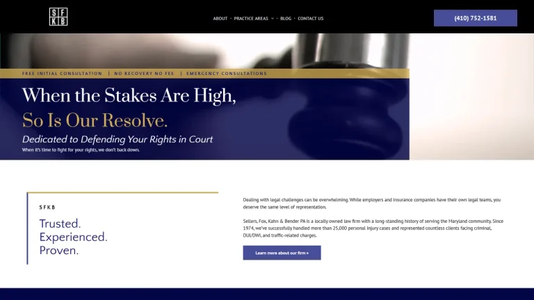 Sellers, Fox, Kahn & Bender, P.A. - Baltimore, MD - Attorney in Baltimore