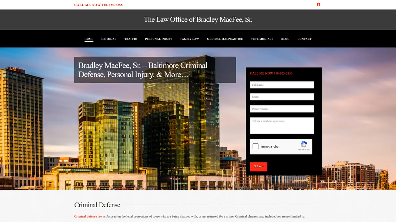The Law Office of Bradley MacFee, Sr. - Baltimore, MD office in Baltimore, Maryland