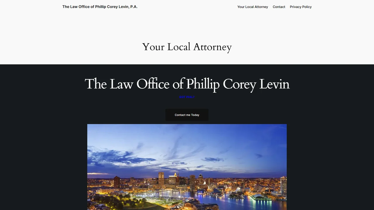 The Law Office of Phillip Corey Levin, P.A. - Baltimore, MD office in Baltimore, Maryland