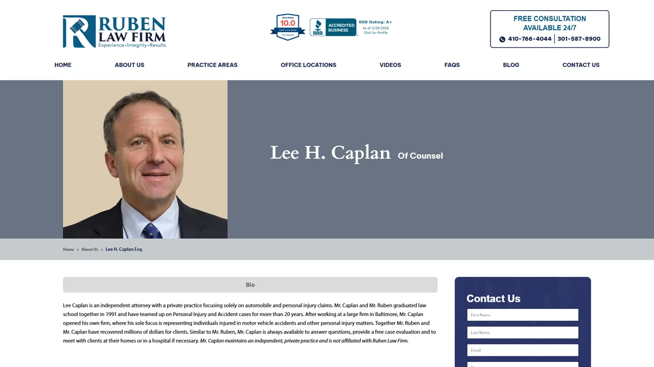 Lee Caplan - Baltimore, MD office in Baltimore, Maryland
