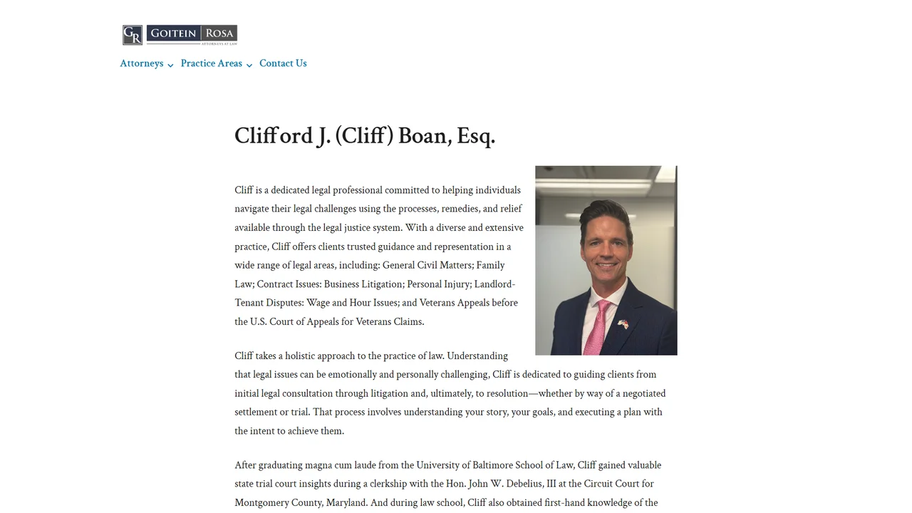 Clifford J. ”Cliff” Boan, Esq. - Baltimore, MD office in Baltimore, Maryland