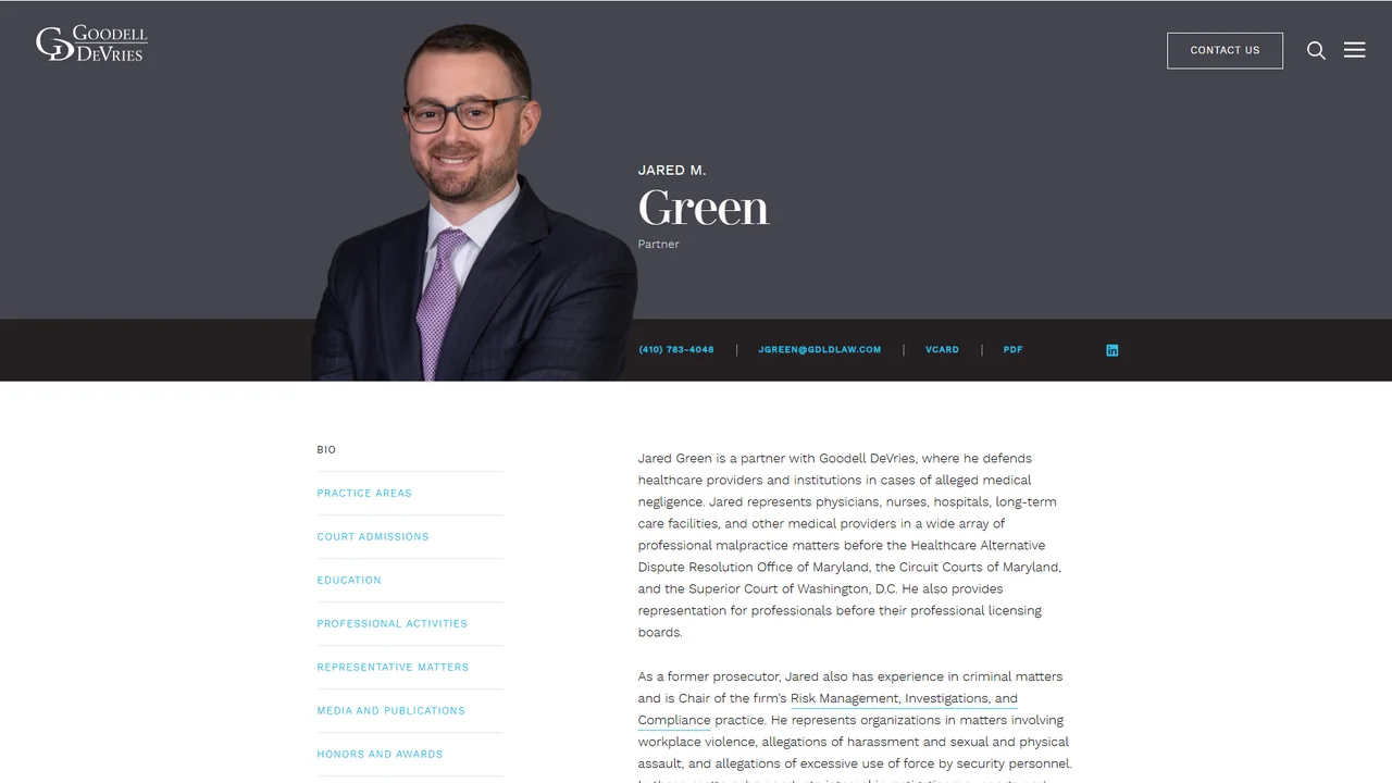 Jared M. Green, Attorney - Baltimore, MD office in Baltimore, Maryland