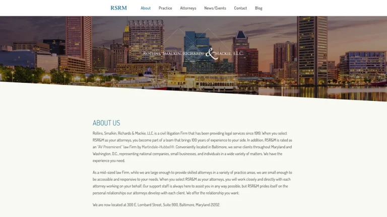 Rollins, Smalkin, Richards & Mackie, LLC - Baltimore, MD - Attorney in Baltimore