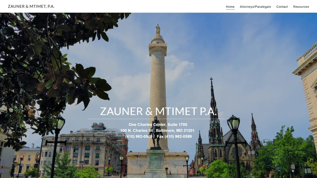 Zauner and Mtimet, P.A. - Baltimore, MD office in Baltimore, Maryland