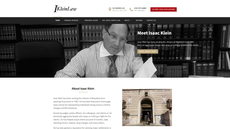 Isaac Klein Attorney at Law - Baltimore, MD - Attorney in Baltimore