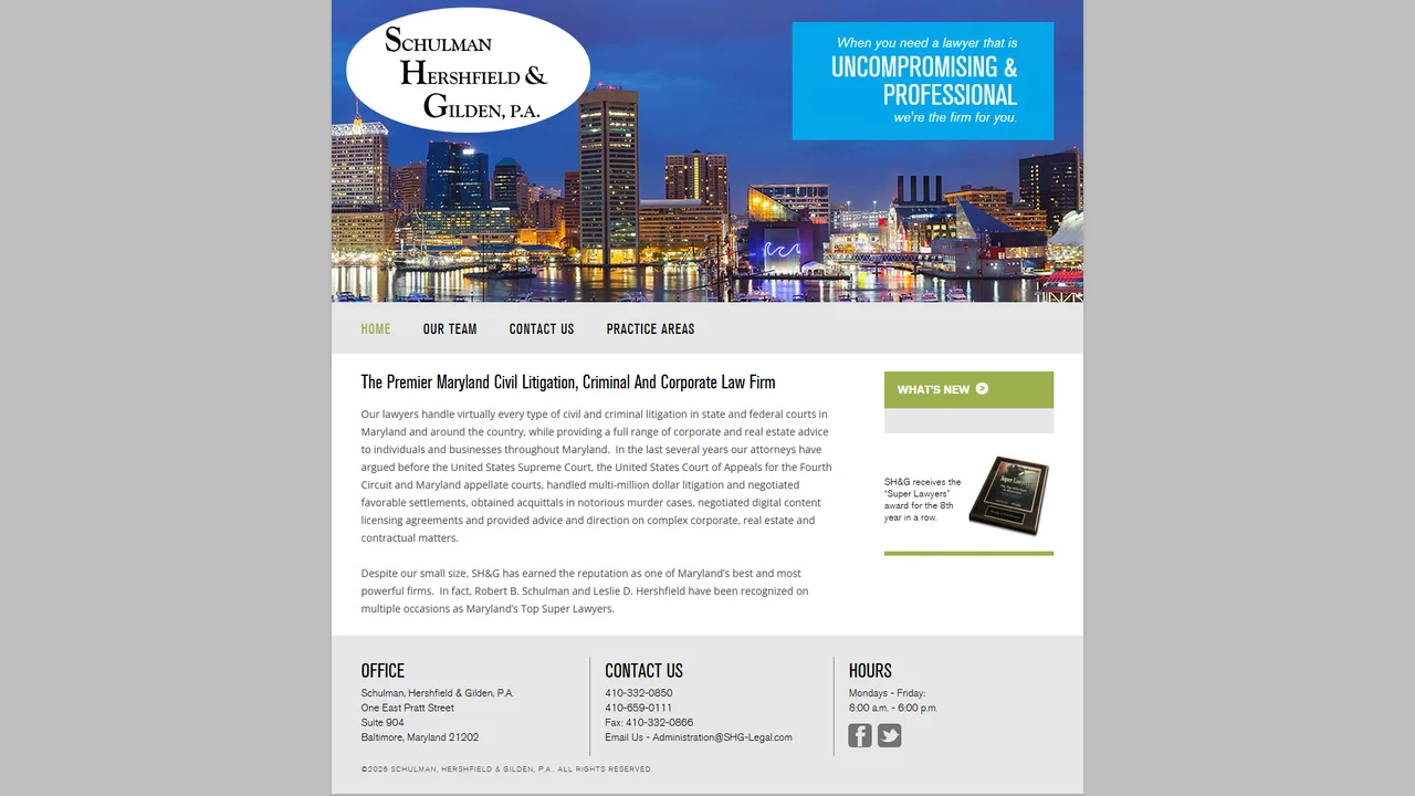 Schulman, Hershfield & Gilden, P.A. - Baltimore, MD office in Baltimore, Maryland