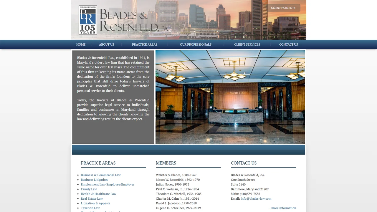 Blades and Rosenfeld P.A. - Baltimore, MD office in Baltimore, Maryland
