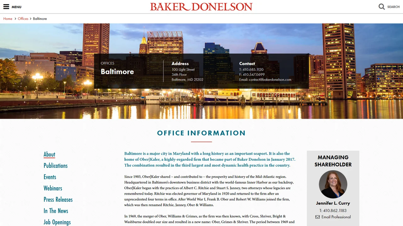 Baker Donelson - Baltimore, MD office in Baltimore, Maryland