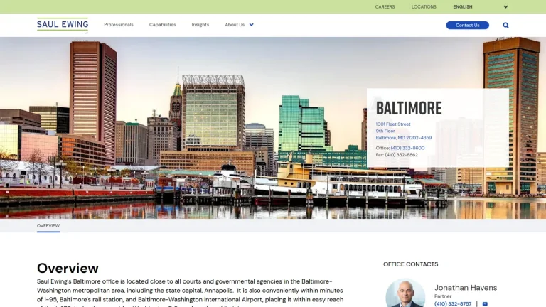 Saul Ewing LLP - Baltimore, MD - Attorney in Baltimore