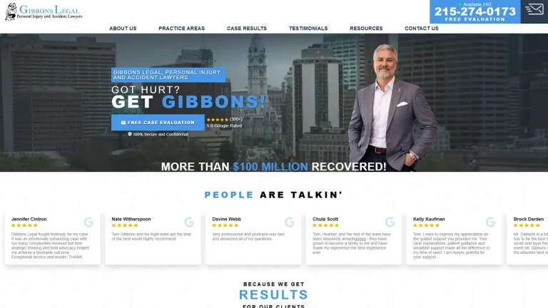 Gibbons Legal Car Accident & Personal Injury Lawyers Philadelphia, PA - Attorney in Philadelphia