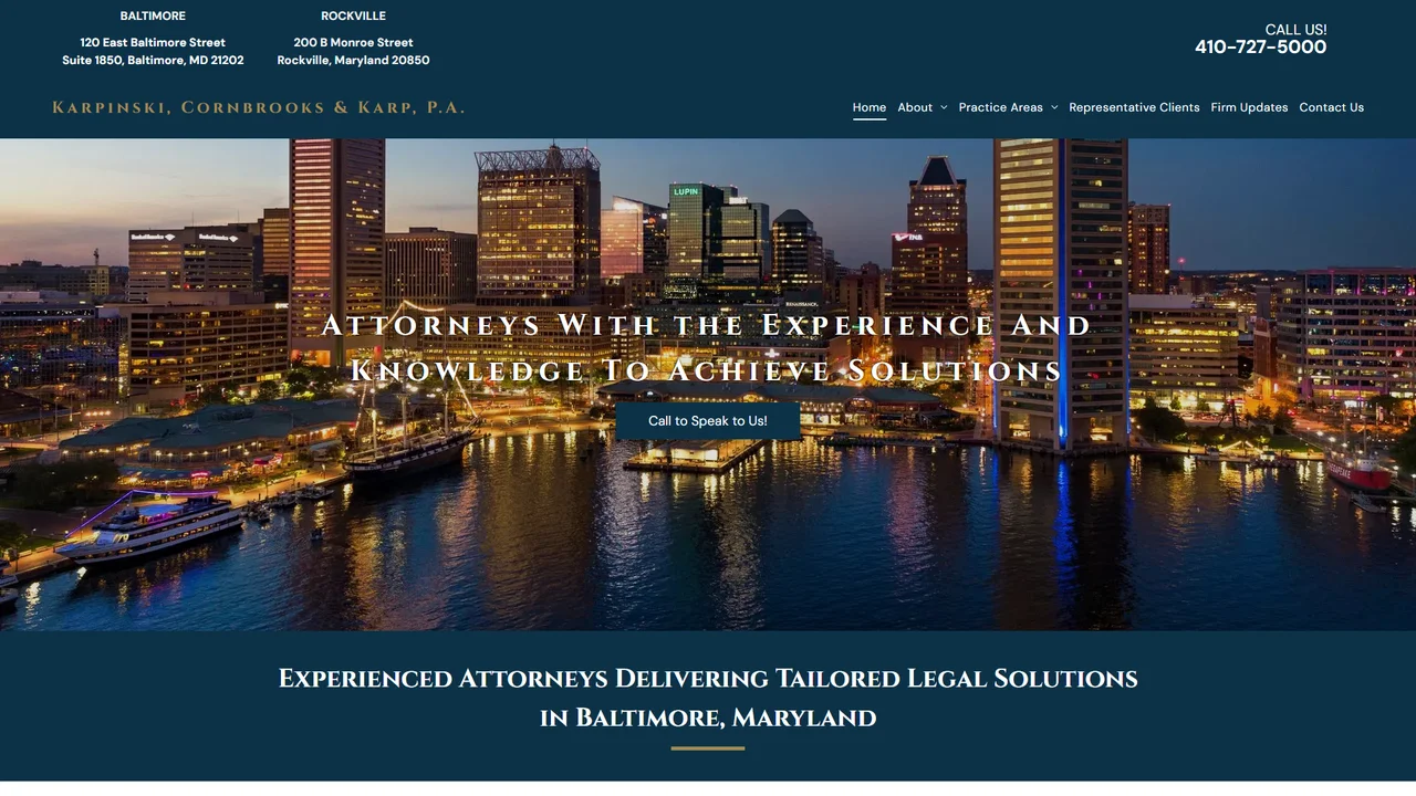 Karpinski, Cornbrooks & Karp, P.A. - Baltimore, MD office in Baltimore, Maryland