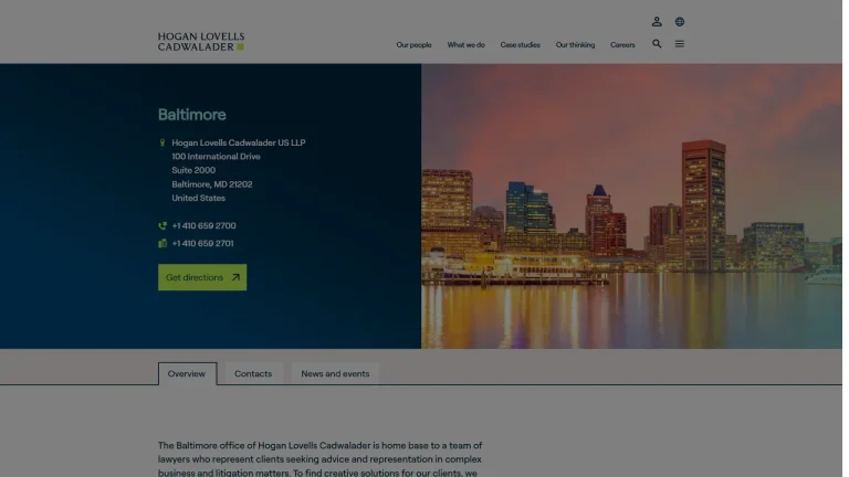 Hogan Lovells - Baltimore, MD - Attorney in Baltimore