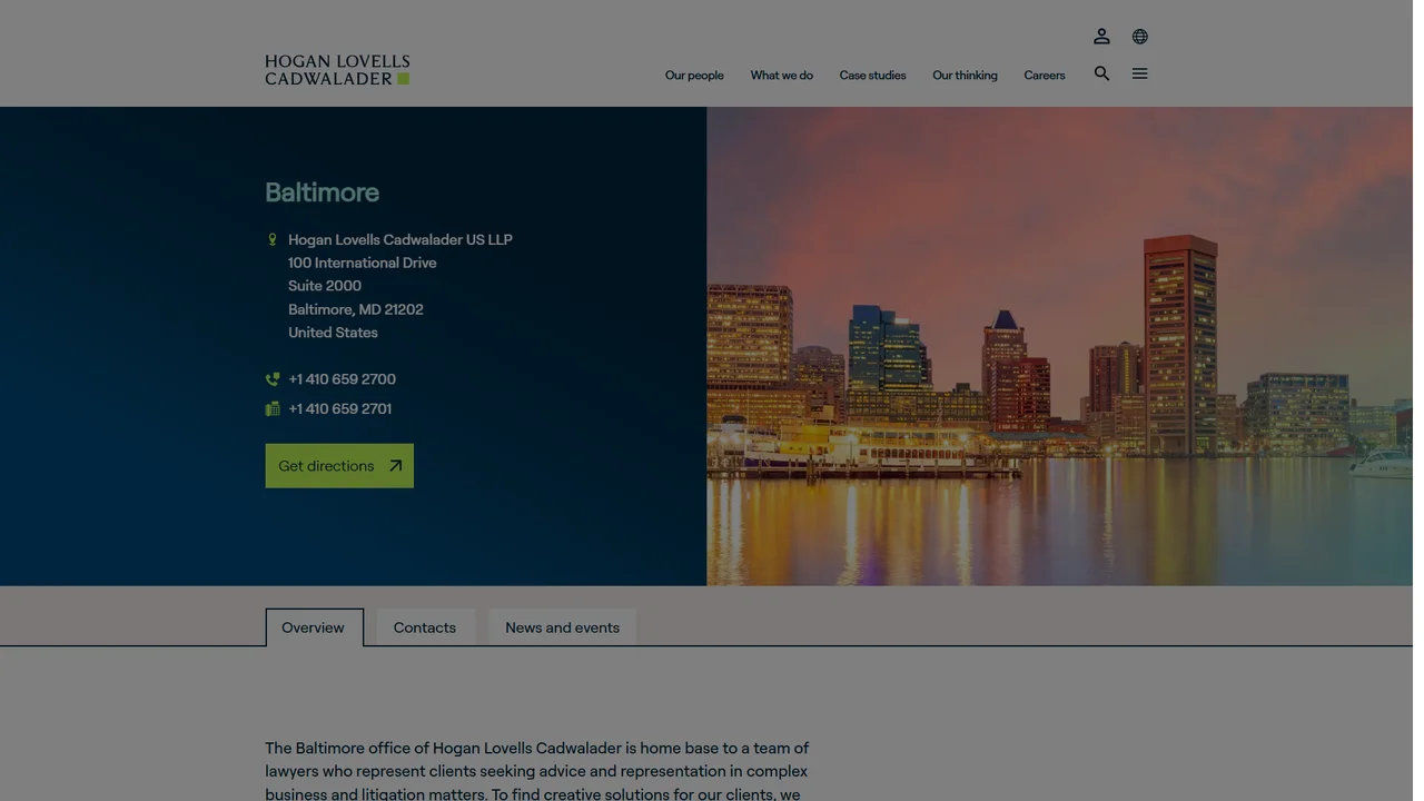 Hogan Lovells - Baltimore, MD office in Baltimore, Maryland