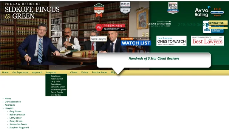 Gary Green, Attorney and Chairman of Sidkoff, Pincus & Green P.C. - Philadelphia, PA - Attorney in Philadelphia