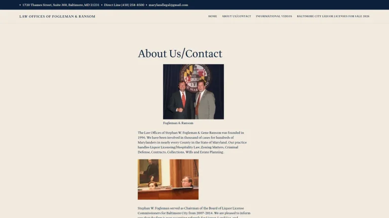 Law Offices of Fogleman & Ransom - Baltimore, MD - Attorney in Baltimore