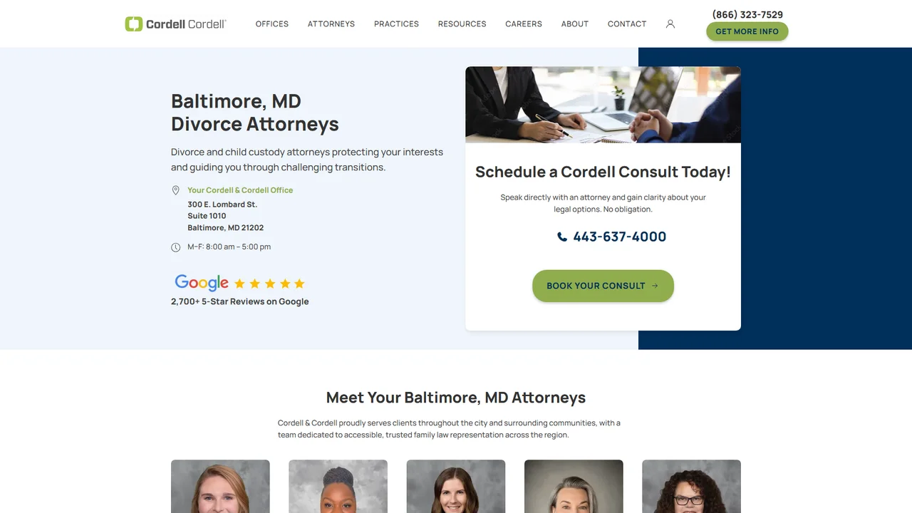 Cordell & Cordell - Baltimore, MD office in Baltimore, Maryland