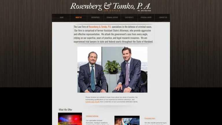 Law offices of Rosenberg and Tomko - Baltimore, MD - Attorney in Baltimore