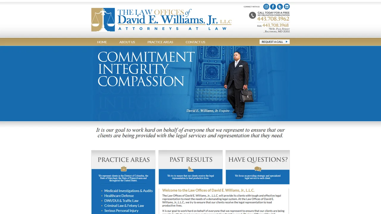 The Law Offices of David E. Williams, Jr., LLC - Baltimore, MD office in Baltimore, Maryland