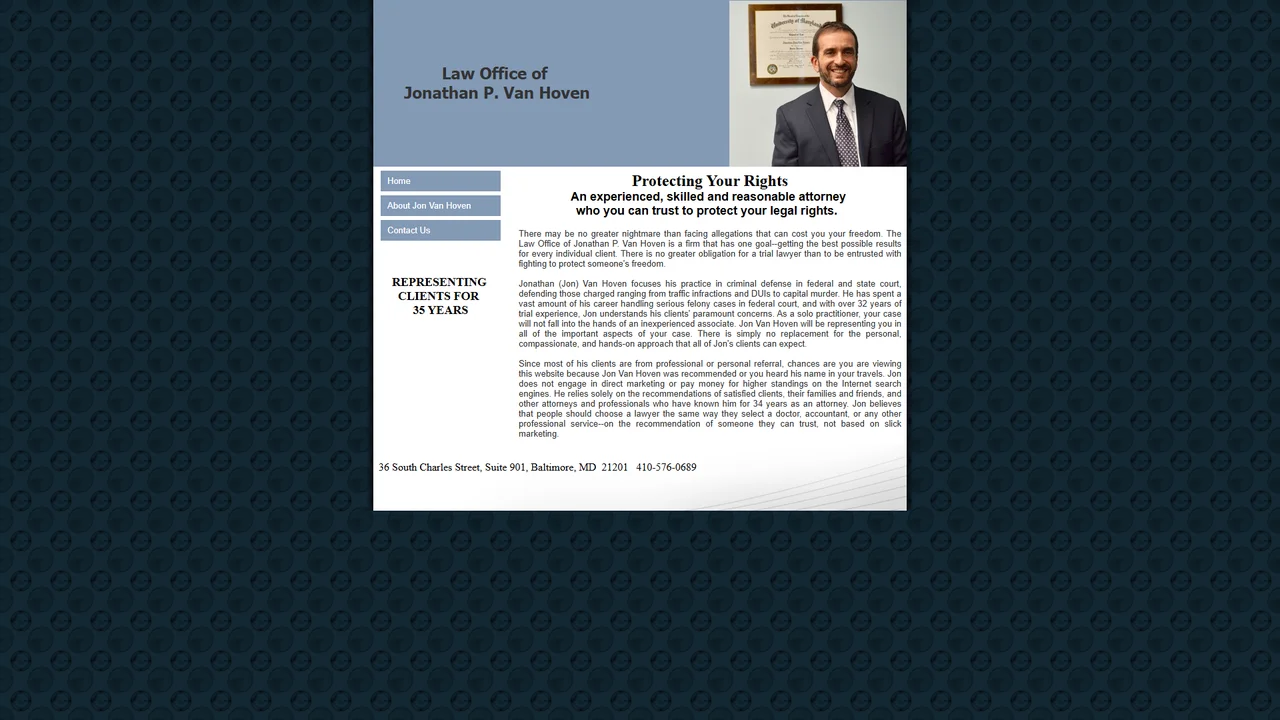 Law Office of Jonathan P. Van Hoven - Baltimore, MD office in Baltimore, Maryland