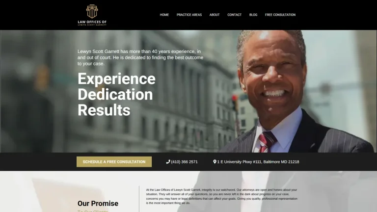 Law Offices of Lewyn Scott Garrett - Baltimore, MD - Attorney in Baltimore