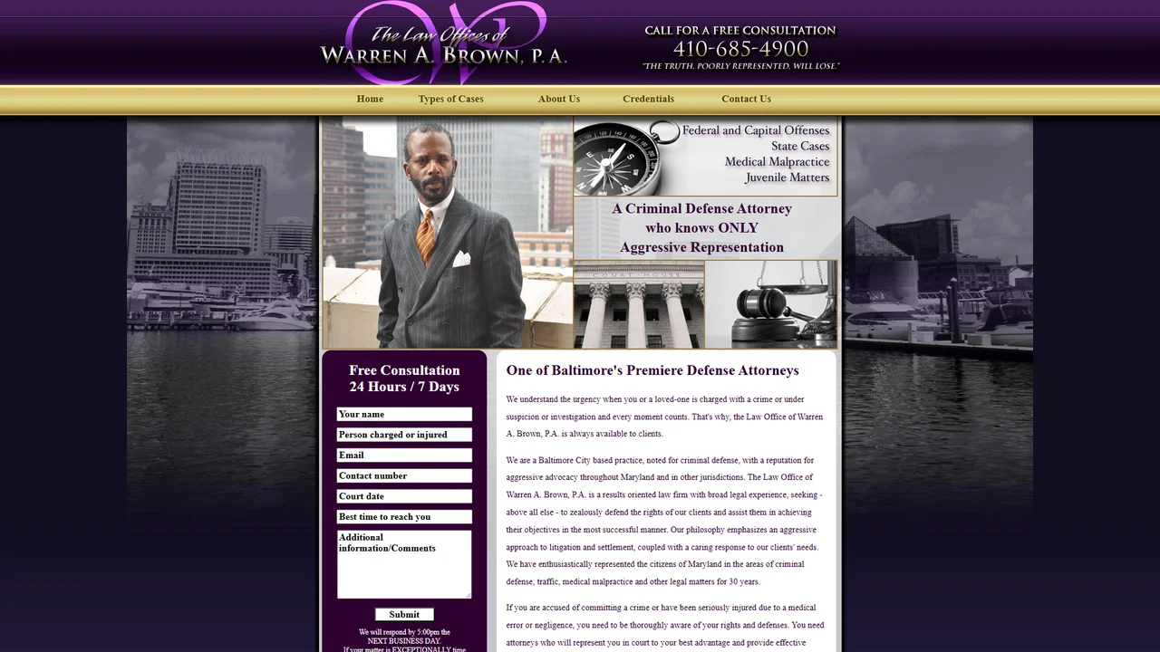 The Law Office of Warren A. Brown, P.A. - Baltimore, MD office in Baltimore, Maryland