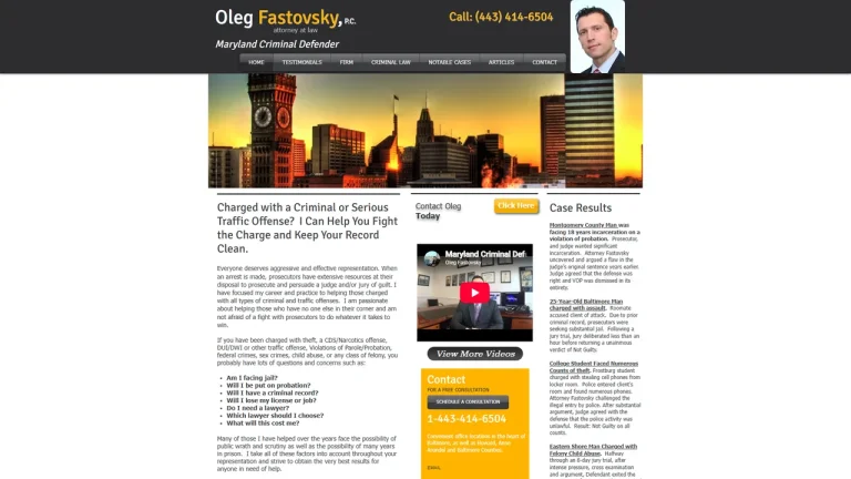 The Law Offices of Oleg Fastovsky - Baltimore, MD - Attorney in Baltimore