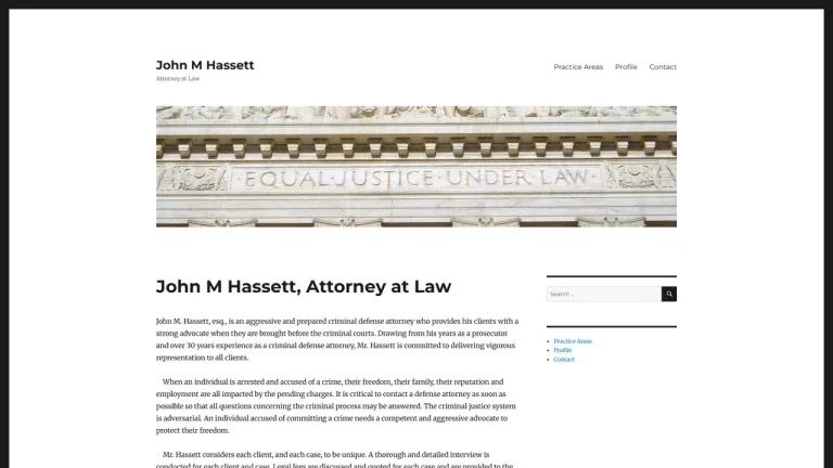 Hassett John M - Baltimore, MD - Attorney in Baltimore