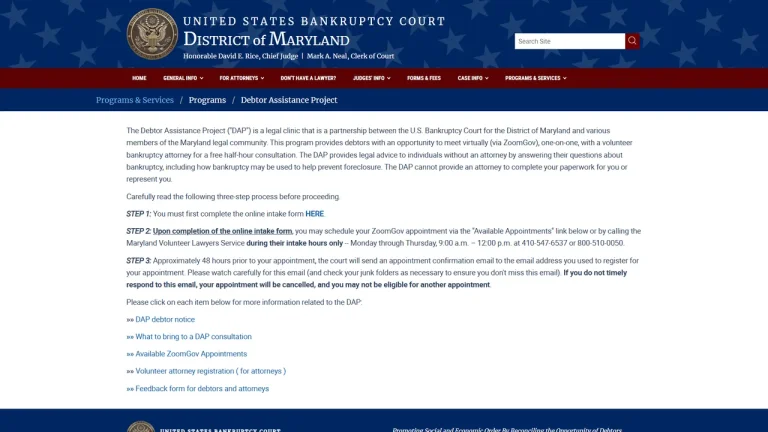 Debtor Assistance Project - Baltimore, MD - Attorney in Baltimore