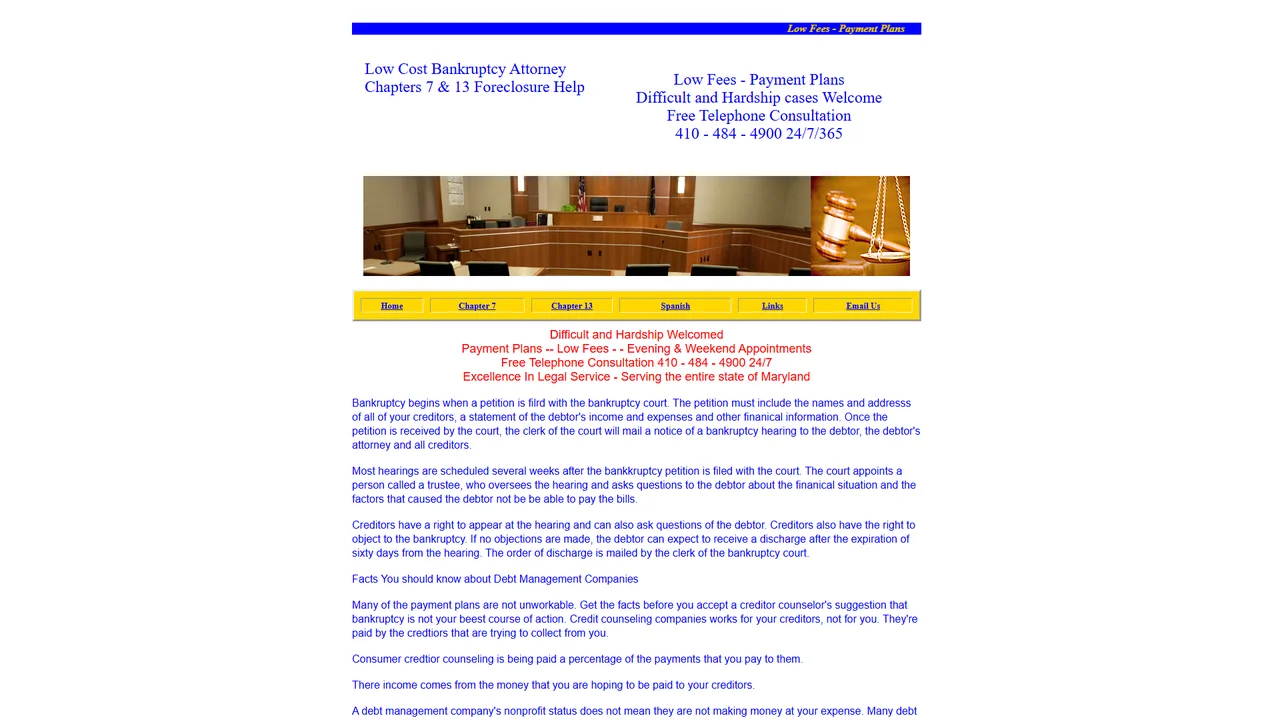 Inexpensive Bankruptcy Lawyer - Baltimore, MD office in Baltimore, Maryland