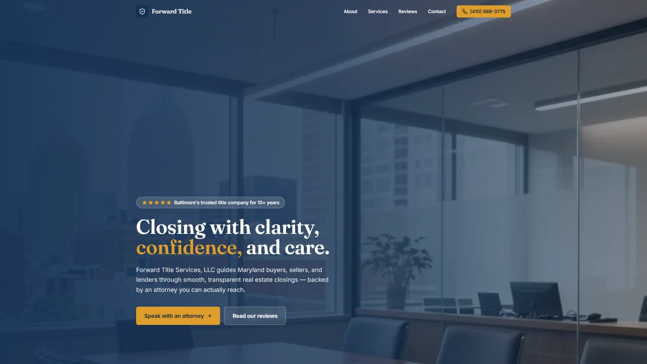 Forward Title Services - Baltimore, MD office in Baltimore, Maryland