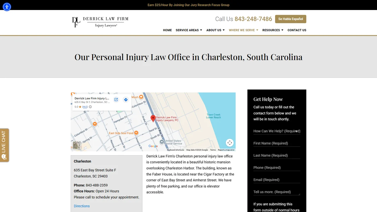 Derrick Law Firm Injury Lawyers, PC - Charleston, SC office in Charleston, SC, South Carolina