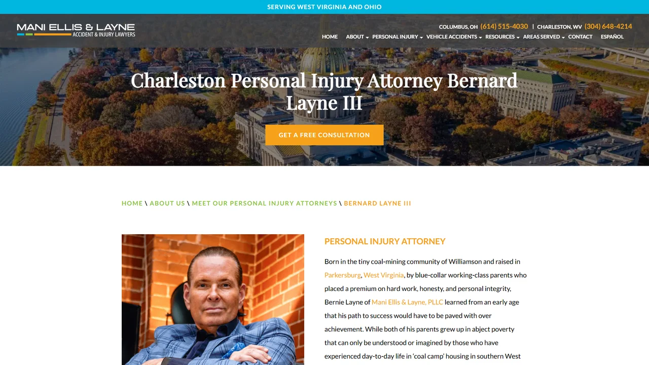 Mani Ellis & Layne, PLLC (Bernard Layne III) - Charleston, WV office in Charleston, WV, West Virginia