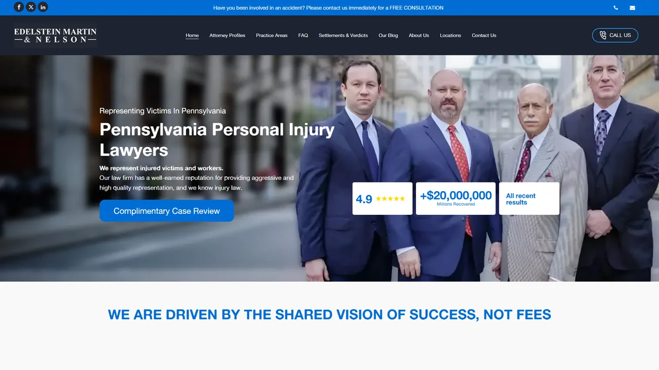 Law Office of Edelstein Martin & Nelson - Philadelphia, PA office in Philadelphia, Pennsylvania