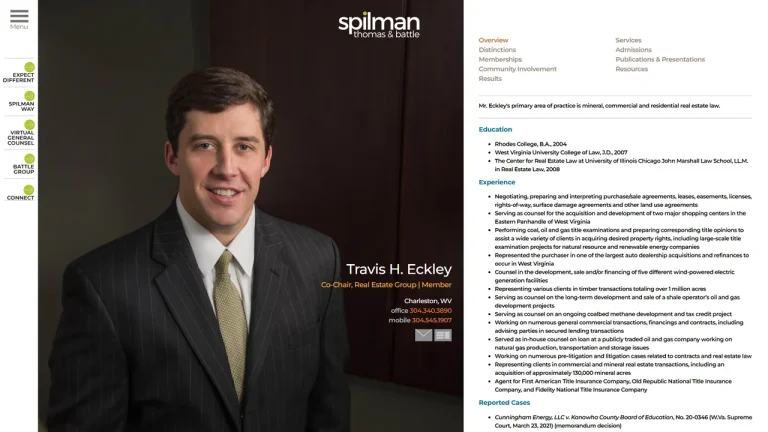 Travis H. Eckley - Spilman Thomas & Battle, PLLC - Charleston, WV - Attorney in Charleston, WV