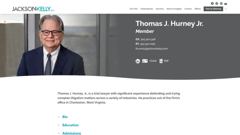 Thomas J. Hurney Jr. - Jackson Kelly PLLC - Charleston, WV - Attorney in Charleston, WV