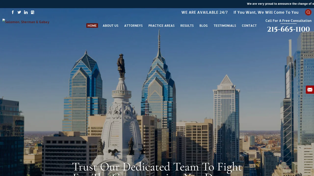 Solomon, Sherman, Gabay, Briskin & Sherman - Philadelphia, PA office in Philadelphia, Pennsylvania