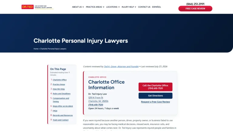 Ted A. Greve and Associates, PA - Charlotte, NC - Attorney in Charlotte