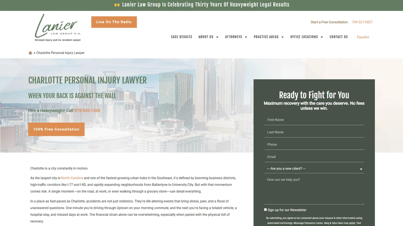 Lanier Law Group, P.A. - Charlotte, NC office in Charlotte, North Carolina