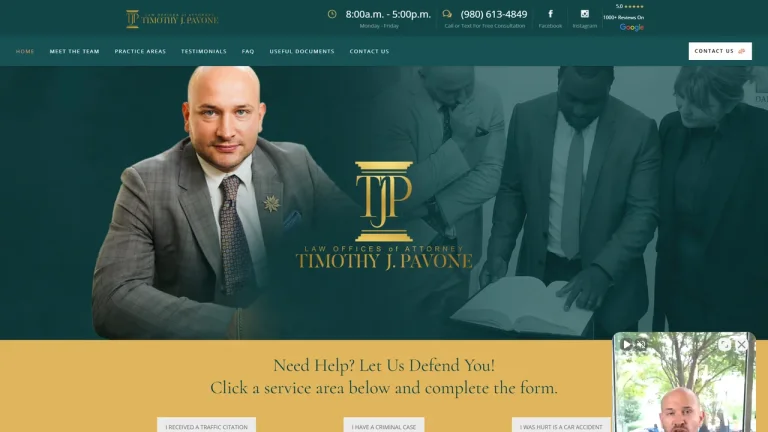 The Law Offices of Attorney Timothy J. Pavone, PLLC - Charlotte, NC - Attorney in Charlotte