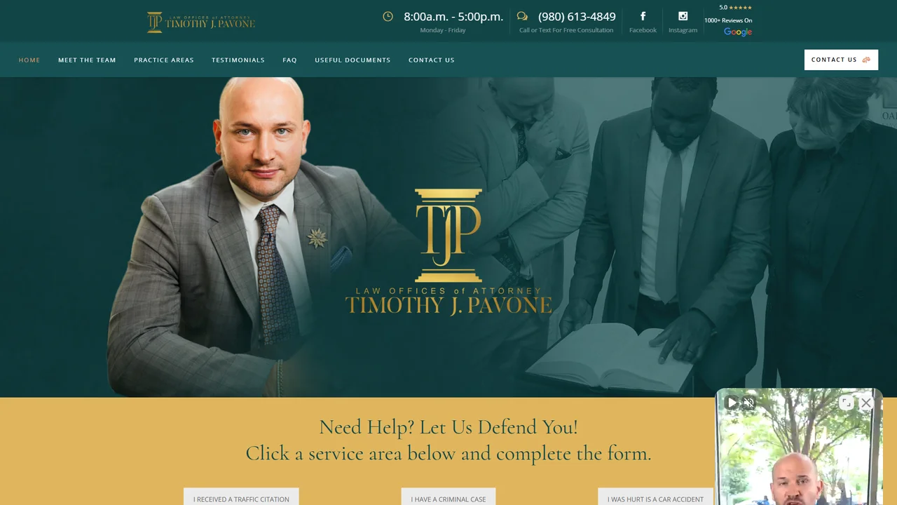 The Law Offices of Attorney Timothy J. Pavone, PLLC - Charlotte, NC office in Charlotte, North Carolina