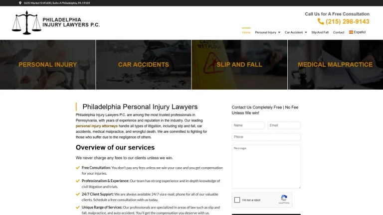 Philadelphia Injury Lawyers P.C. - Philadelphia, PA - Attorney in Philadelphia