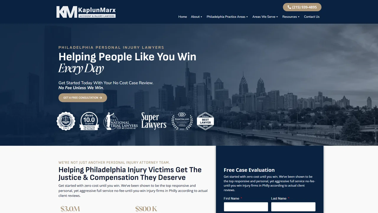 KaplunMarx Accident & Injury Lawyers - Philadelphia, PA office in Philadelphia, Pennsylvania