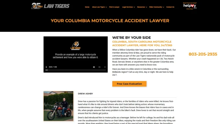 Law Tigers Motorcycle Lawyer - Columbia, SC - Attorney in Columbia