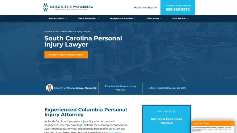 Meirowitz & Wasserberg Mesothelioma & Accident Injury Attorneys - Columbia, SC - Attorney in Columbia