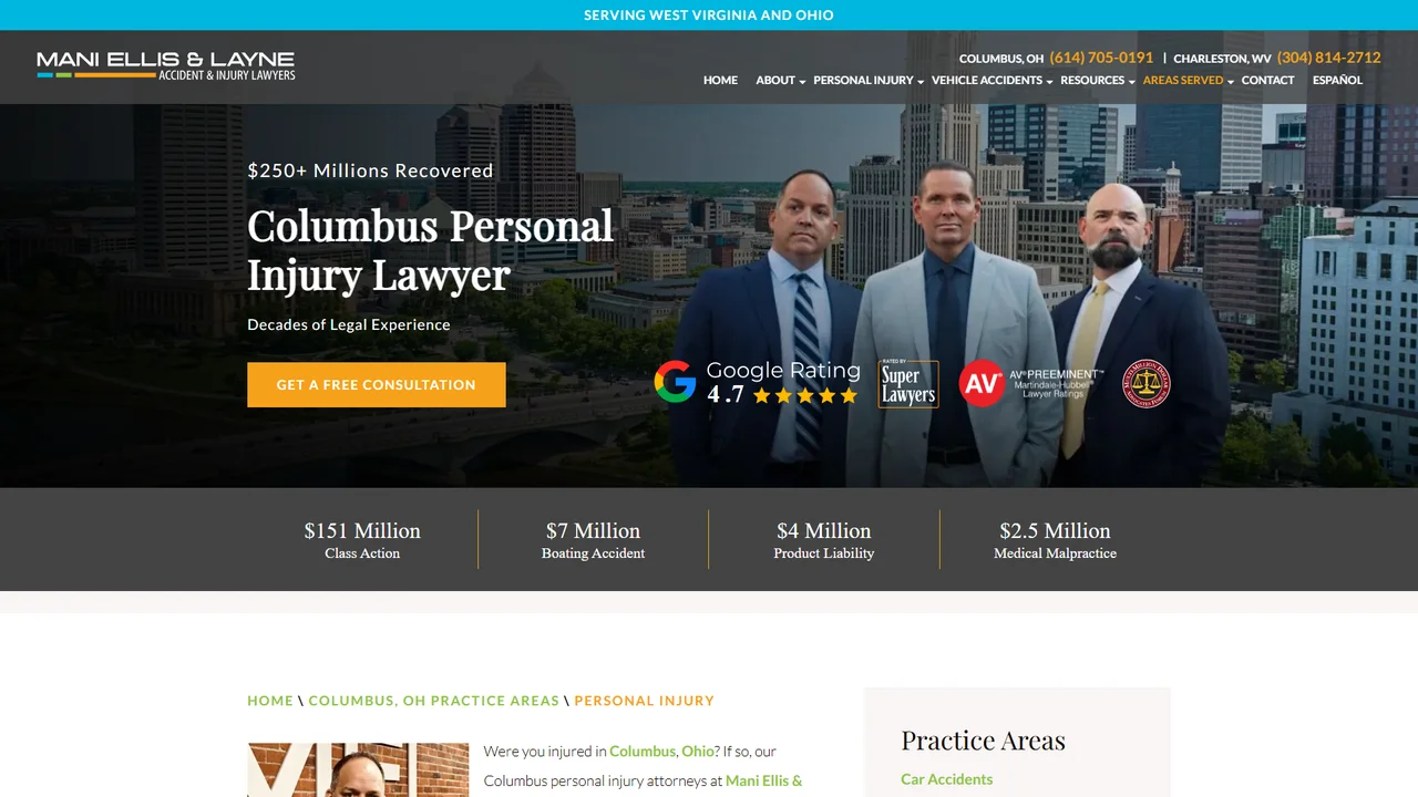 Mani Ellis & Layne Accident & Injury Lawyers - Columbus, OH office in Columbus, Ohio