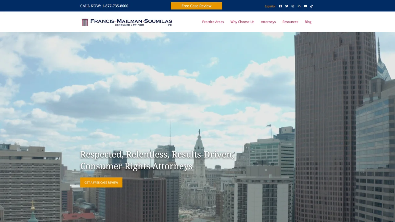 Francis Mailman Soumilas, P.C. - Philadelphia, PA office in Philadelphia, Pennsylvania
